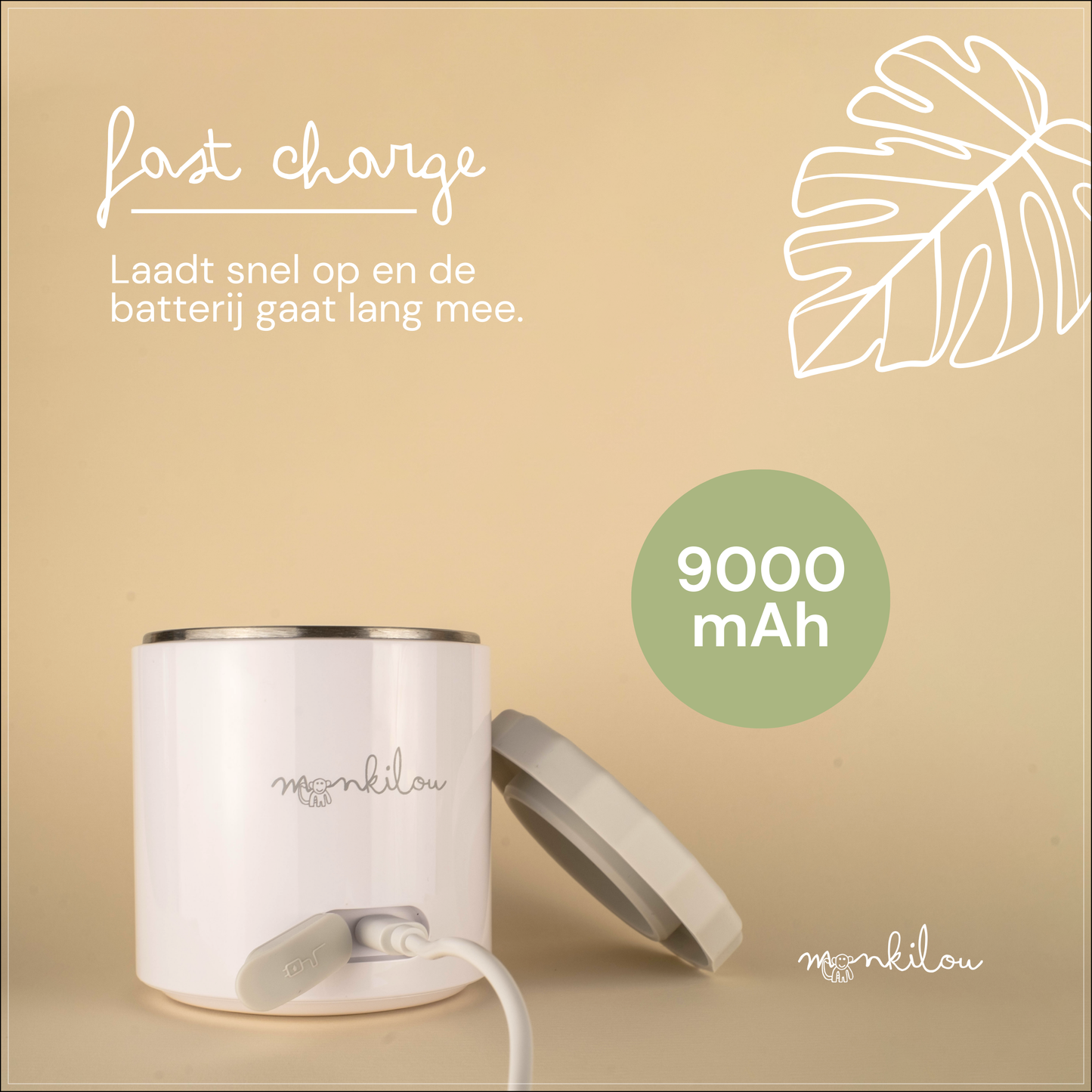 Monkilou Draagbare Flessenwarmer