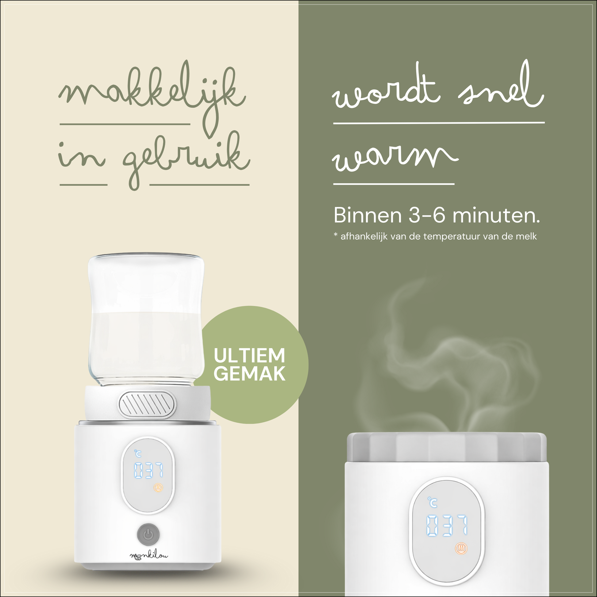 Snel en gemakkelijke flessenwarmer